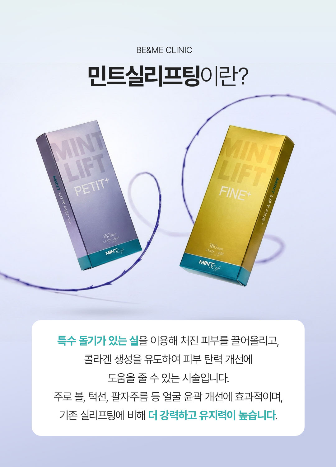 비앤미 민트실리프팅이란 처진 얼굴선과 V라인 개선 시술 원리