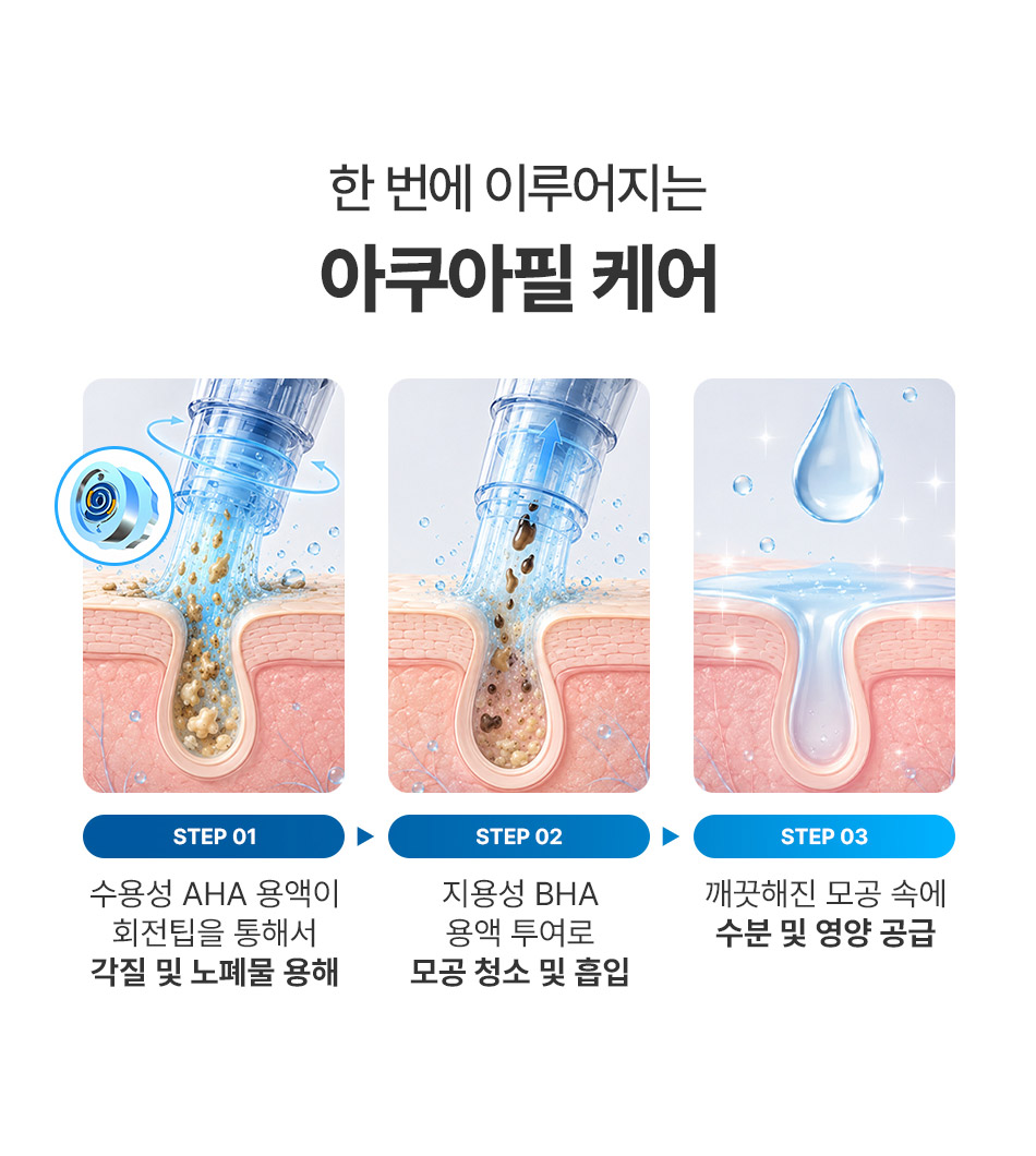 압구정 자극 적은 AHA BHA 필링 모공 청소 비앤미의원