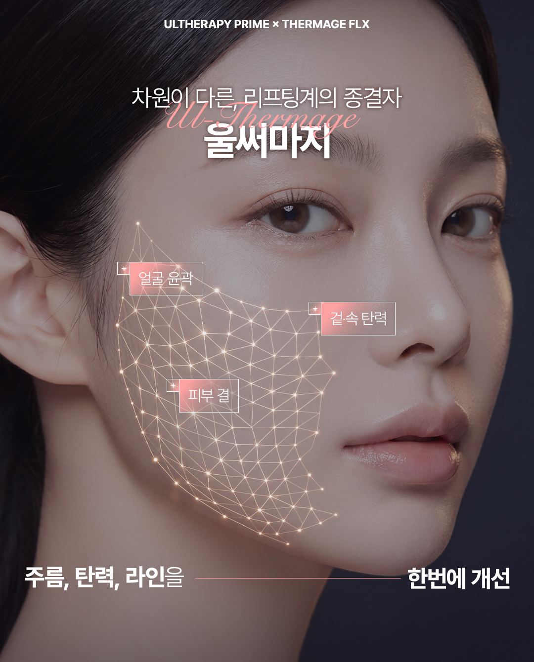 압구정 울쎄라 써마지 조합 리프팅, 얼굴 윤곽과 피부결, 속탄력을 한번에 개선하는 울써마지